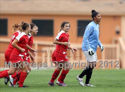 Thumbnail 1 in Columbine vs. Denver East (CHSAA Girls State Soccer Tournament) photogallery.