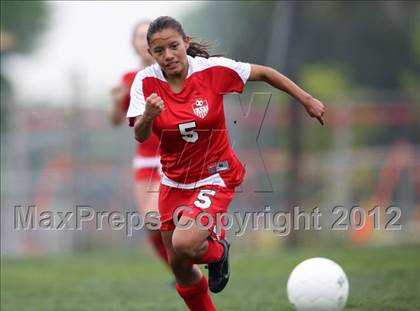 Thumbnail 1 in Columbine vs. Denver East (CHSAA Girls State Soccer Tournament) photogallery.