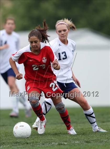 Thumbnail 1 in Columbine vs. Denver East (CHSAA Girls State Soccer Tournament) photogallery.