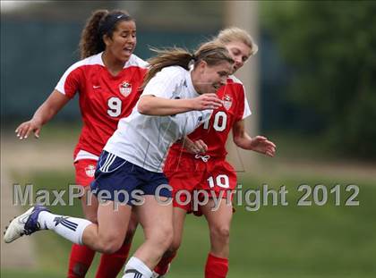 Thumbnail 1 in Columbine vs. Denver East (CHSAA Girls State Soccer Tournament) photogallery.