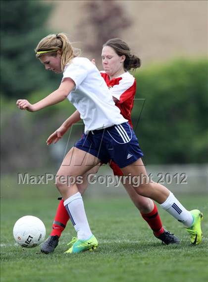 Thumbnail 2 in Columbine vs. Denver East (CHSAA Girls State Soccer Tournament) photogallery.