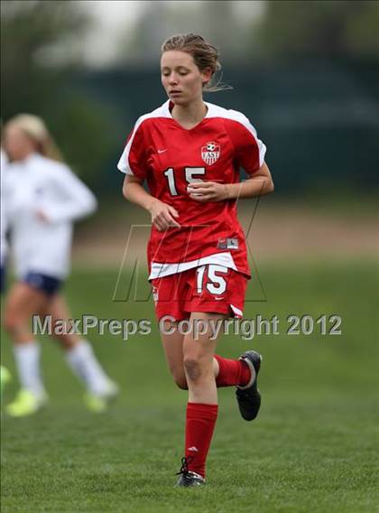 Thumbnail 1 in Columbine vs. Denver East (CHSAA Girls State Soccer Tournament) photogallery.