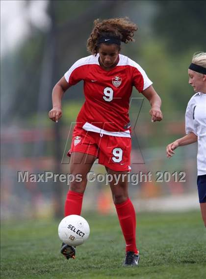 Thumbnail 1 in Columbine vs. Denver East (CHSAA Girls State Soccer Tournament) photogallery.