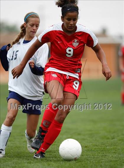 Thumbnail 2 in Columbine vs. Denver East (CHSAA Girls State Soccer Tournament) photogallery.