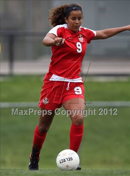 Thumbnail 1 in Columbine vs. Denver East (CHSAA Girls State Soccer Tournament) photogallery.