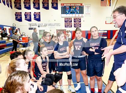 Thumbnail 2 in Arcadia vs. Pinnacle (Lady Titan Winter Hoops Classic Finals) photogallery.