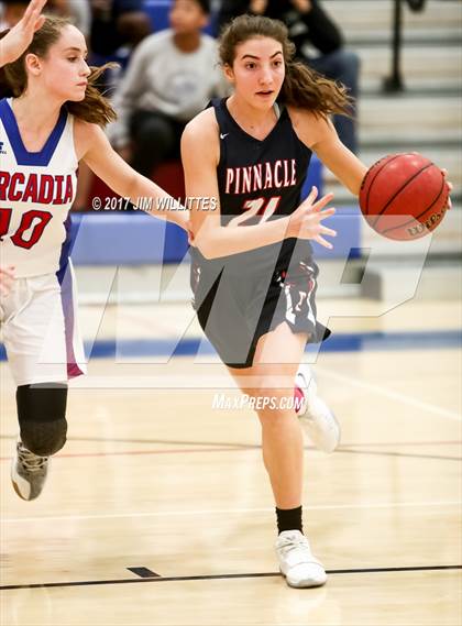 Thumbnail 2 in Arcadia vs. Pinnacle (Lady Titan Winter Hoops Classic Finals) photogallery.
