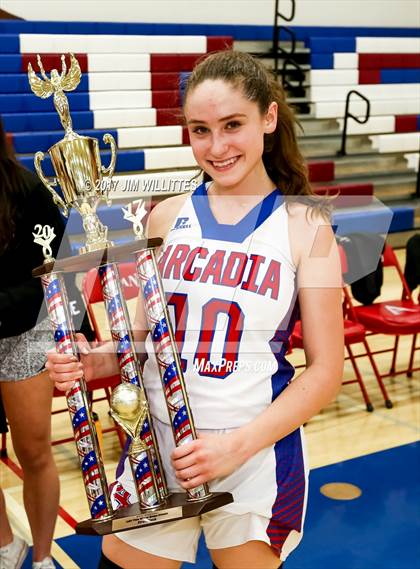 Thumbnail 1 in Arcadia vs. Pinnacle (Lady Titan Winter Hoops Classic Finals) photogallery.