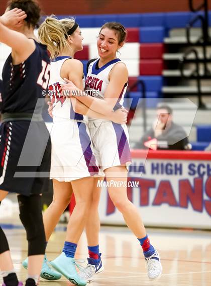Thumbnail 1 in Arcadia vs. Pinnacle (Lady Titan Winter Hoops Classic Finals) photogallery.