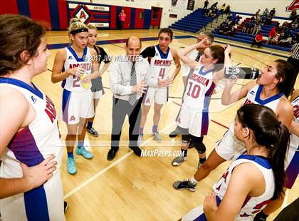 Thumbnail 1 in Arcadia vs. Pinnacle (Lady Titan Winter Hoops Classic Finals) photogallery.