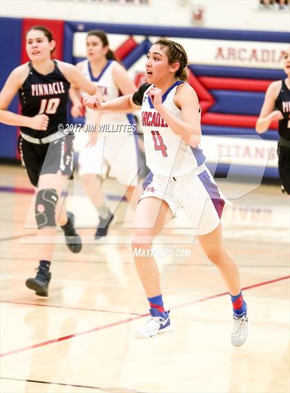 Thumbnail 1 in Arcadia vs. Pinnacle (Lady Titan Winter Hoops Classic Finals) photogallery.