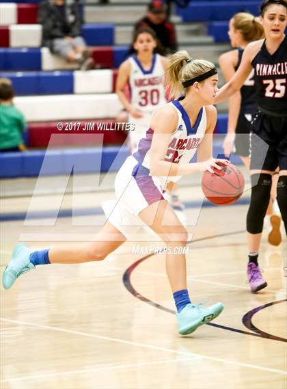 Thumbnail 2 in Arcadia vs. Pinnacle (Lady Titan Winter Hoops Classic Finals) photogallery.