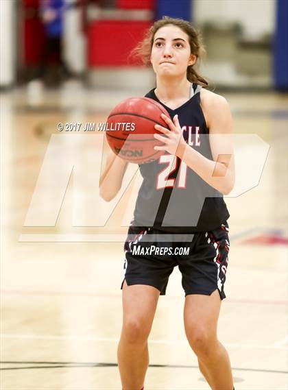 Thumbnail 1 in Arcadia vs. Pinnacle (Lady Titan Winter Hoops Classic Finals) photogallery.