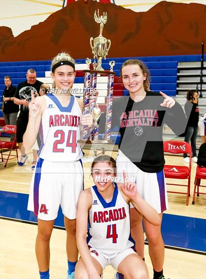 Thumbnail 3 in Arcadia vs. Pinnacle (Lady Titan Winter Hoops Classic Finals) photogallery.