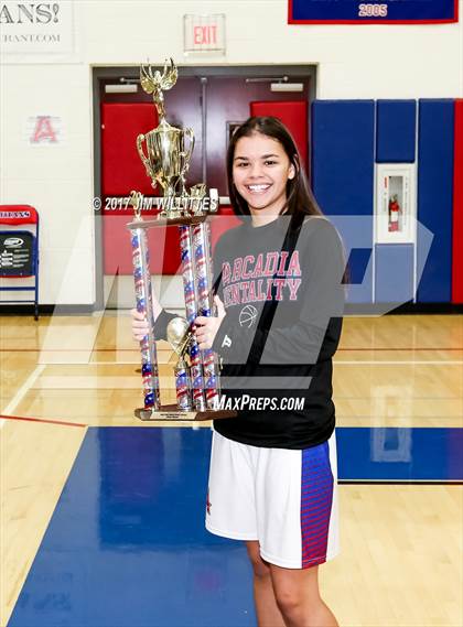 Thumbnail 3 in Arcadia vs. Pinnacle (Lady Titan Winter Hoops Classic Finals) photogallery.