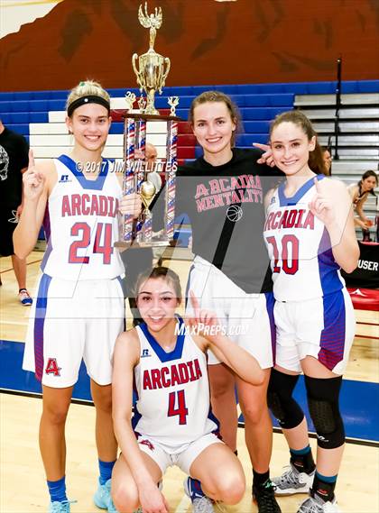 Thumbnail 1 in Arcadia vs. Pinnacle (Lady Titan Winter Hoops Classic Finals) photogallery.