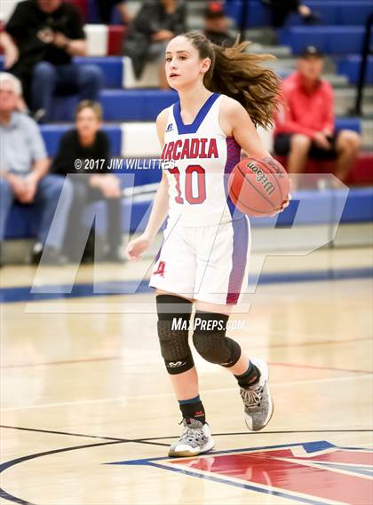 Thumbnail 3 in Arcadia vs. Pinnacle (Lady Titan Winter Hoops Classic Finals) photogallery.