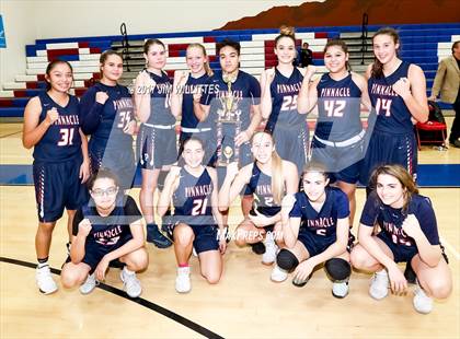 Thumbnail 1 in Arcadia vs. Pinnacle (Lady Titan Winter Hoops Classic Finals) photogallery.