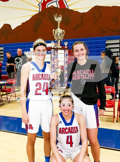 Thumbnail 2 in Arcadia vs. Pinnacle (Lady Titan Winter Hoops Classic Finals) photogallery.