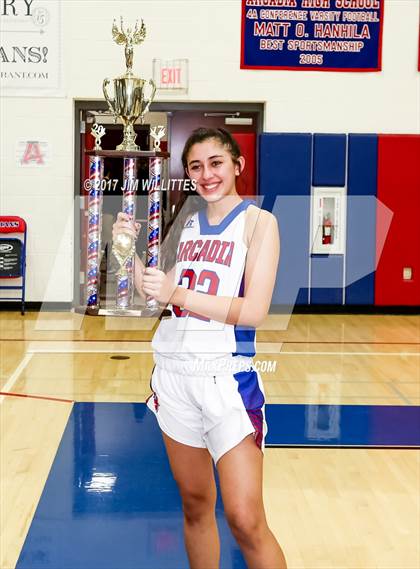 Thumbnail 3 in Arcadia vs. Pinnacle (Lady Titan Winter Hoops Classic Finals) photogallery.