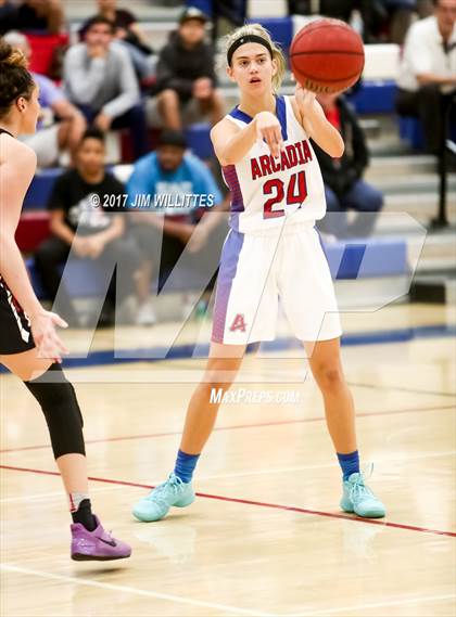 Thumbnail 3 in Arcadia vs. Pinnacle (Lady Titan Winter Hoops Classic Finals) photogallery.