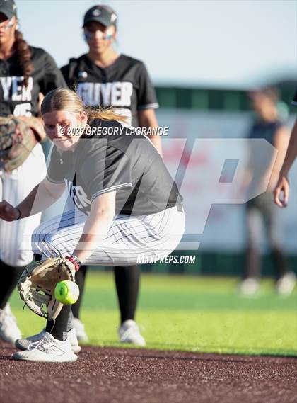 Thumbnail 1 in Guyer vs Forney (UIL 6A  Softball State Semi-Final Division II) Game 2 photogallery.