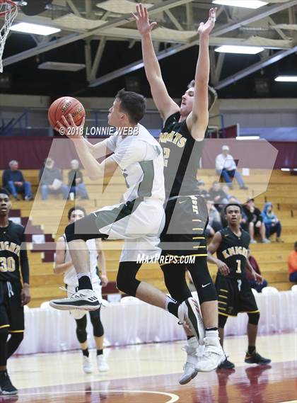 Thumbnail 2 in McQuaid Jesuit vs. Rice Memorial (Spalding Hoophall Classic) photogallery.