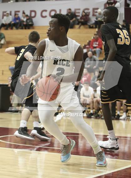 Thumbnail 1 in McQuaid Jesuit vs. Rice Memorial (Spalding Hoophall Classic) photogallery.