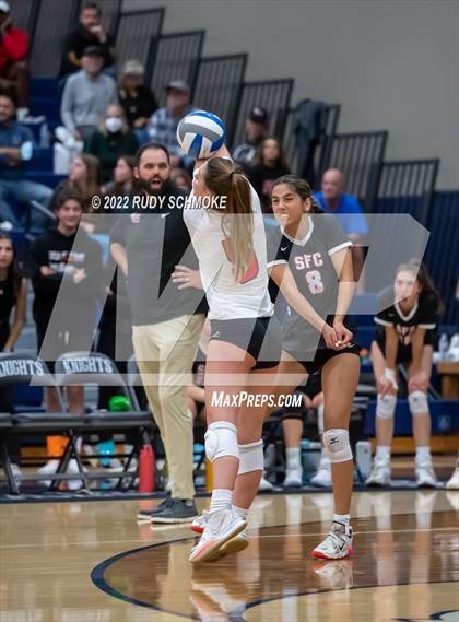 Thumbnail 2 in Francis Parker vs. Santa Fe Christian (CIF SDS D1 Girls Volleyball finals) photogallery.