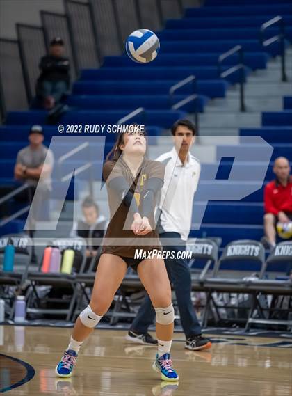 Thumbnail 3 in Francis Parker vs. Santa Fe Christian (CIF SDS D1 Girls Volleyball finals) photogallery.