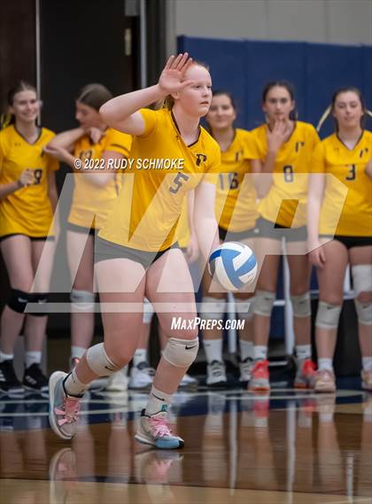 Thumbnail 1 in Francis Parker vs. Santa Fe Christian (CIF SDS D1 Girls Volleyball finals) photogallery.