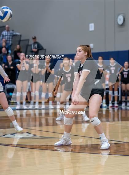 Thumbnail 1 in Francis Parker vs. Santa Fe Christian (CIF SDS D1 Girls Volleyball finals) photogallery.