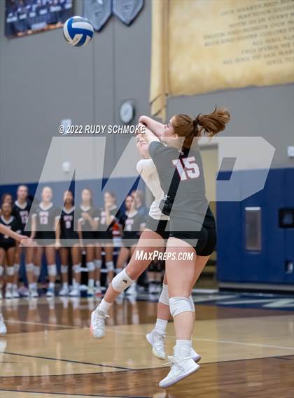 Thumbnail 2 in Francis Parker vs. Santa Fe Christian (CIF SDS D1 Girls Volleyball finals) photogallery.