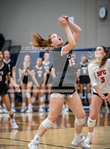 Thumbnail 3 in Francis Parker vs. Santa Fe Christian (CIF SDS D1 Girls Volleyball finals) photogallery.
