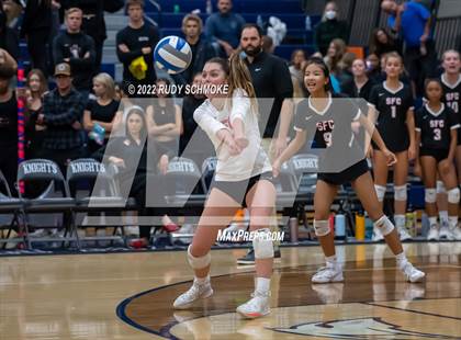 Thumbnail 3 in Francis Parker vs. Santa Fe Christian (CIF SDS D1 Girls Volleyball finals) photogallery.