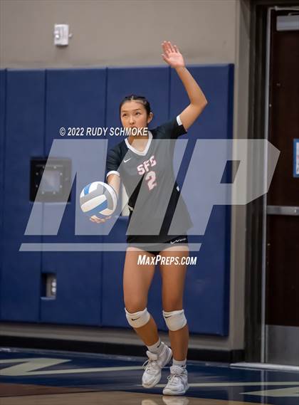 Thumbnail 2 in Francis Parker vs. Santa Fe Christian (CIF SDS D1 Girls Volleyball finals) photogallery.
