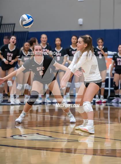 Thumbnail 1 in Francis Parker vs. Santa Fe Christian (CIF SDS D1 Girls Volleyball finals) photogallery.