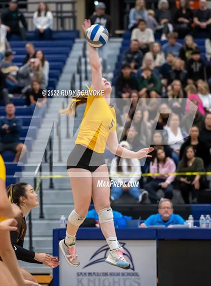 Thumbnail 3 in Francis Parker vs. Santa Fe Christian (CIF SDS D1 Girls Volleyball finals) photogallery.