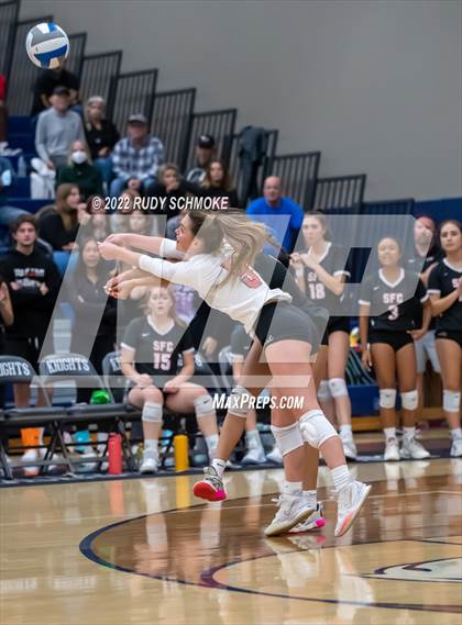 Thumbnail 3 in Francis Parker vs. Santa Fe Christian (CIF SDS D1 Girls Volleyball finals) photogallery.