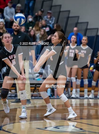 Thumbnail 1 in Francis Parker vs. Santa Fe Christian (CIF SDS D1 Girls Volleyball finals) photogallery.