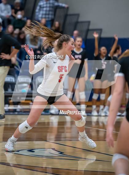 Thumbnail 1 in Francis Parker vs. Santa Fe Christian (CIF SDS D1 Girls Volleyball finals) photogallery.