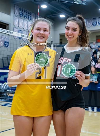 Thumbnail 3 in Francis Parker vs. Santa Fe Christian (CIF SDS D1 Girls Volleyball finals) photogallery.