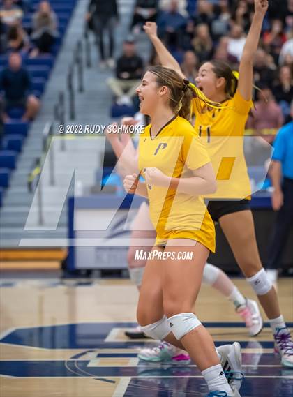 Thumbnail 2 in Francis Parker vs. Santa Fe Christian (CIF SDS D1 Girls Volleyball finals) photogallery.