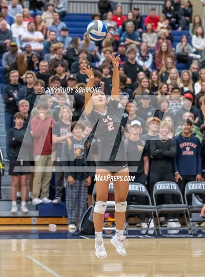Thumbnail 2 in Francis Parker vs. Santa Fe Christian (CIF SDS D1 Girls Volleyball finals) photogallery.