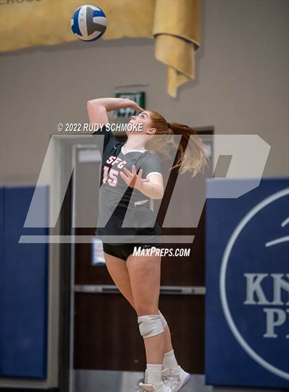 Thumbnail 3 in Francis Parker vs. Santa Fe Christian (CIF SDS D1 Girls Volleyball finals) photogallery.