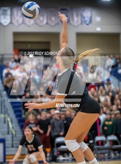 Thumbnail 2 in Francis Parker vs. Santa Fe Christian (CIF SDS D1 Girls Volleyball finals) photogallery.