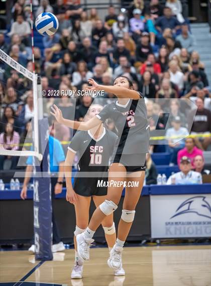 Thumbnail 1 in Francis Parker vs. Santa Fe Christian (CIF SDS D1 Girls Volleyball finals) photogallery.