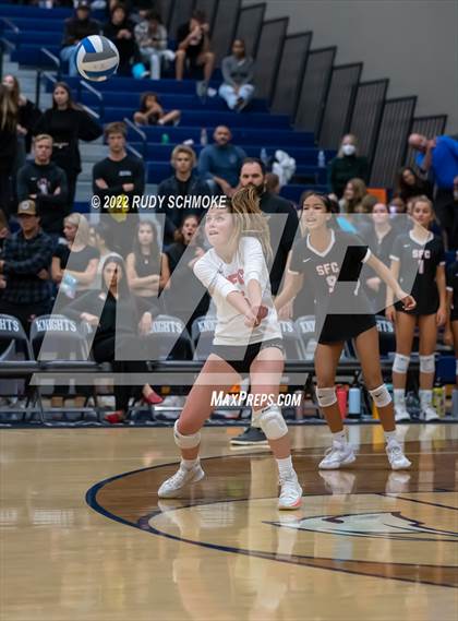 Thumbnail 1 in Francis Parker vs. Santa Fe Christian (CIF SDS D1 Girls Volleyball finals) photogallery.