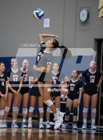 Thumbnail 3 in Francis Parker vs. Santa Fe Christian (CIF SDS D1 Girls Volleyball finals) photogallery.