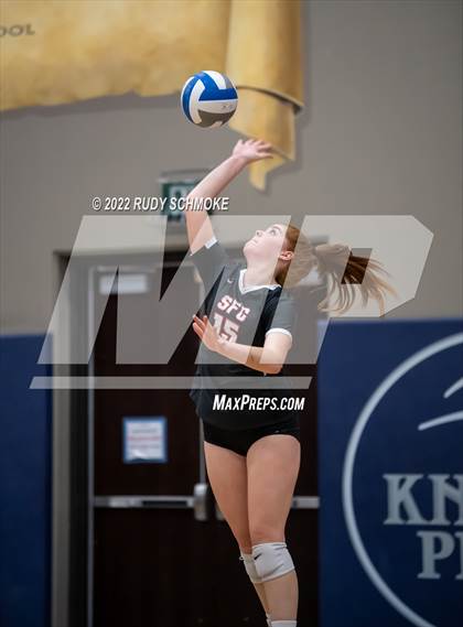 Thumbnail 3 in Francis Parker vs. Santa Fe Christian (CIF SDS D1 Girls Volleyball finals) photogallery.